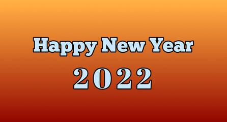 Happy new year 2022 greeting card with colorful background