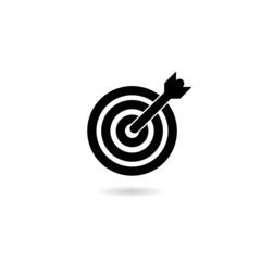 Marketing Target icon with shadow