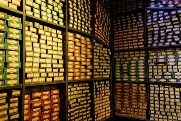 Obraz premium The Ollivanders magic wand shop at The Warner Bros. Studio Tour, The Making of Harry Potter- Leavesden, United Kingdom