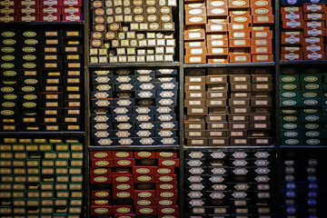 Naklejka premium The Ollivanders magic wand shop at The Warner Bros. Studio Tour, The Making of Harry Potter- Leavesden, United Kingdom