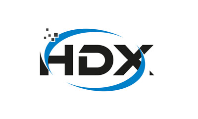 dots or points letter HDX technology logo designs concept vector Template Element