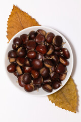 Chestnuts. Autumn mood. Food. Natural.