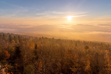 sunrise in mountains