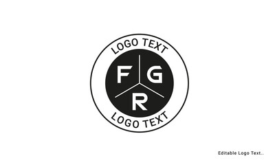 Vintage Retro FGR Letters Logo Vector Stamp	