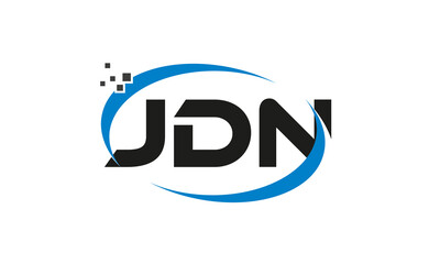 dots or points letter JDN technology logo designs concept vector Template Element