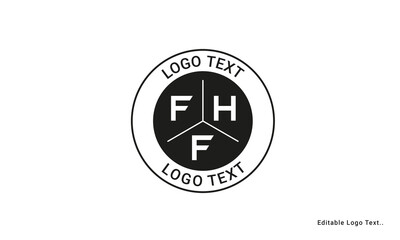 Vintage Retro FHF Letters Logo Vector Stamp	