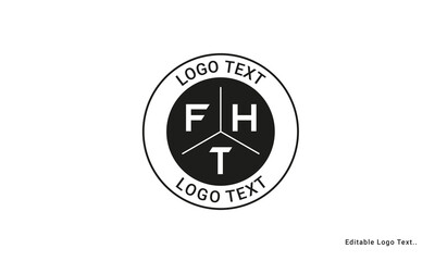 Vintage Retro FHT Letters Logo Vector Stamp	