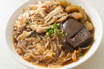 Stewed Chicken Noodle Soup Bowl