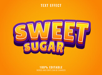 sweet sugar funny kids text effect