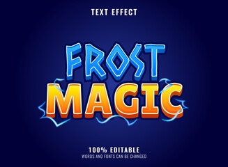 Naklejka na ściany i meble magic frost fantasy fun game logo title text effect