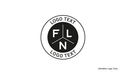 Vintage Retro FLN Letters Logo Vector Stamp	