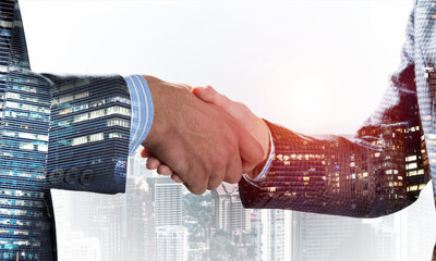 Close-up of the handshake of businessmen.