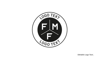 Vintage Retro FMF Letters Logo Vector Stamp	