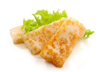 Isolated fried cheese