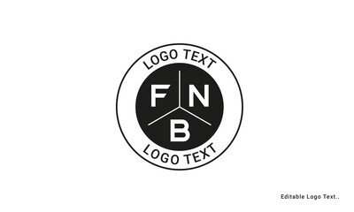 Vintage Retro FNB Letters Logo Vector Stamp	