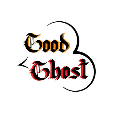  ghost quote lettering illustration design banner craft