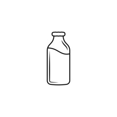 Milk bottle icon design template vector isolated illustration
