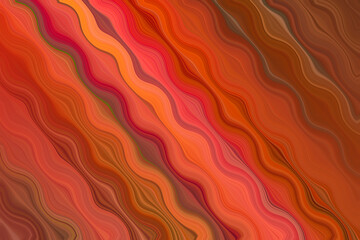 Wavy dark red and golden brown paint stream