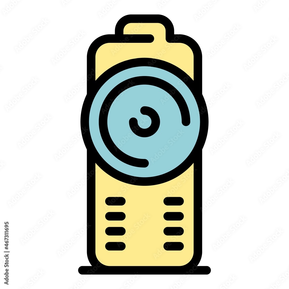 Aufkleber action camera icon. outline action camera vector icon color flat isolated
