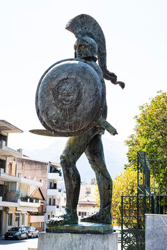 Statue des Leonidas, Sparta, Peloponnes, Griechenland