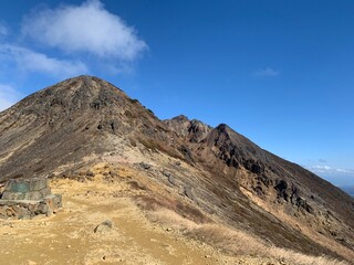 landscape with blue sky