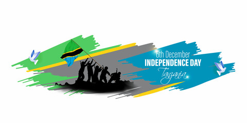 Vector illustration of happy Tanzania independence day - Powered by Adobe