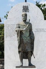 Denkmal für Kaiser Konstantinou, Mystras bei Sparta, Peloponnes, Griechenland