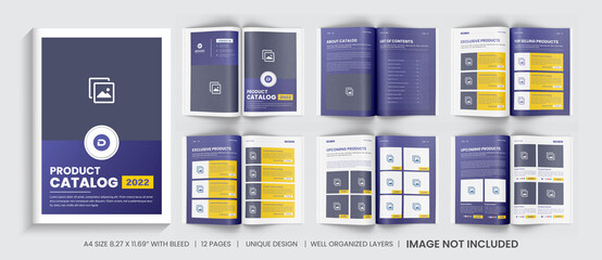 Modern product catalog design template, Company product catalogue design template, Minimalist product brochure template design - obrazy, fototapety, plakaty