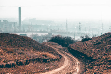 fog over the city