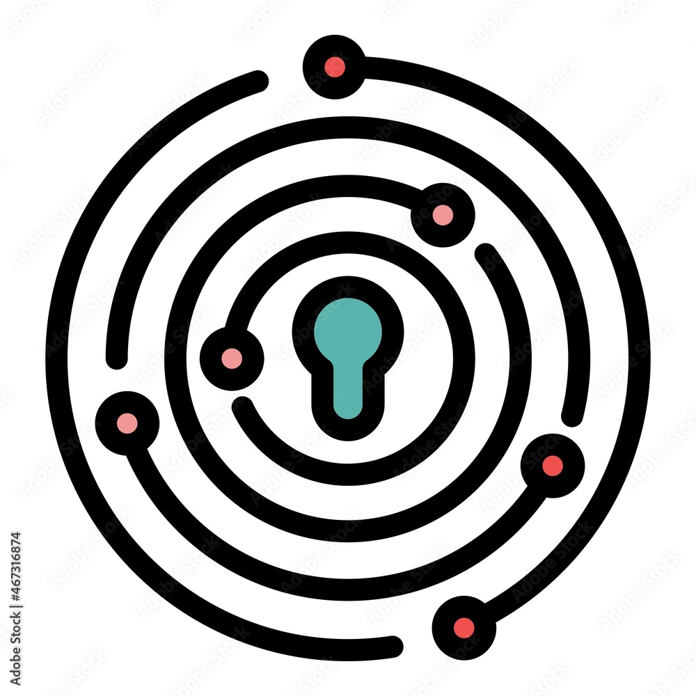 Poster idea reliability icon. outline idea reliability vector icon color flat isolated