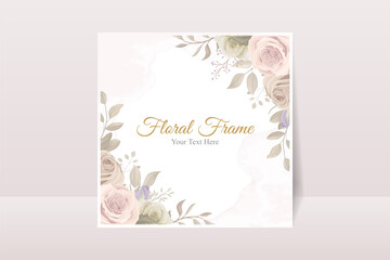 Beautiful floral frame background design