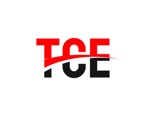 TCE Letter Initial Logo Design Vector Illustration