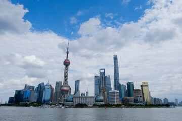 View to Shanghai skyscrapers