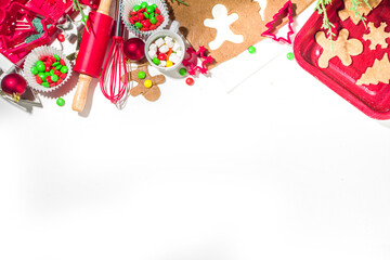 Fototapeta na wymiar Christmas gingerbread cooking background