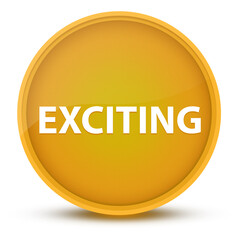 Exciting luxurious glossy yellow round button abstract