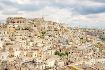 Obraz premium View at the Ancient town (Sassi) of Matera - Italy