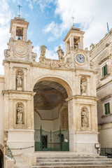 Obraz premium View at the Historic building of Sedile Palace in the streets of Matera - Italy