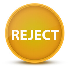 Reject luxurious glossy yellow round button abstract