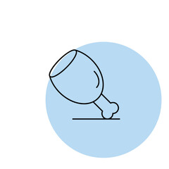 Meat icon vector design flat