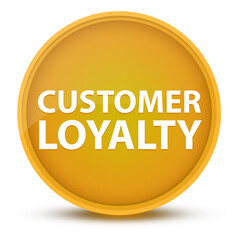 Customer Loyalty luxurious glossy yellow round button abstract
