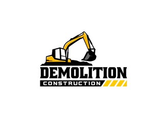 Excavator logo vector for construction company. Heavy equipment template vector illustration for your brand.