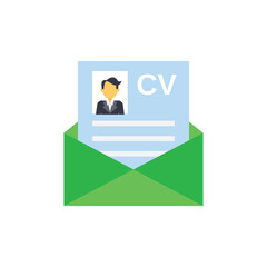 Cv icon vector design flat