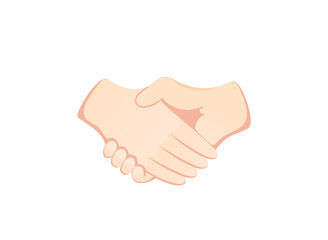 Handshake icon. Hand gesture emoji illustration. 
