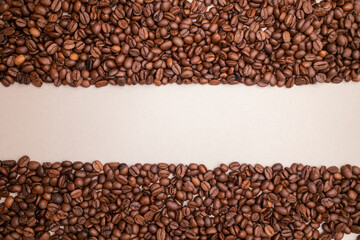 Tape, like road made of caffee beans.