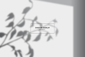 Shadow overlay effect on gray background mockup