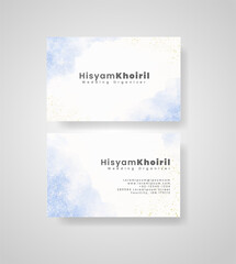 Beautiful business card template with watercolor