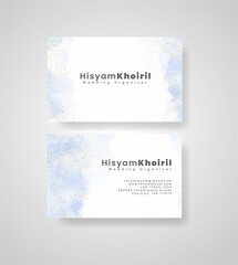 Beautiful business card template with watercolor