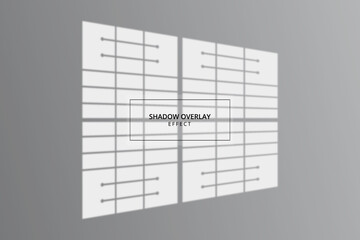Window shadow overlay effect on gray background
