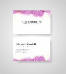 Fototapeta premium Beautiful business card template with watercolor