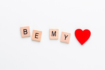 Wooden blocks in a pastel board with the text end heart.